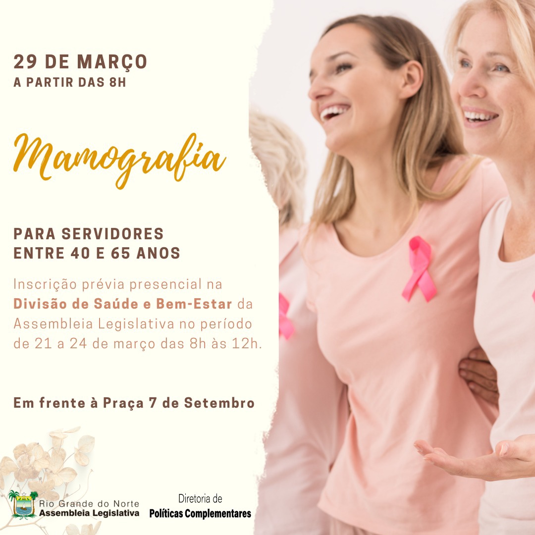 Legislativo Potiguar disponibiliza exames de mamografia para servidoras