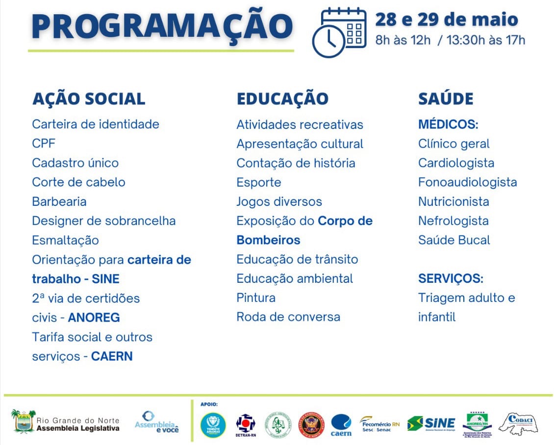 13ª edição do “Assembleia e Você” vai a Tenente Ananias no final de maio