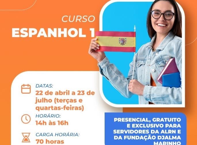 Inscrições abertas para curso presencial de “Espanhol” na Escola da ALRN