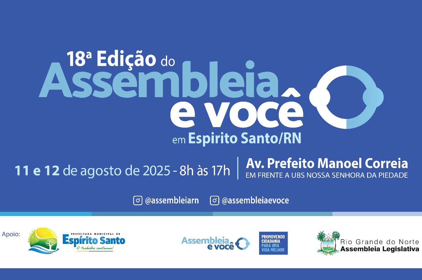 Assembleia e Você leva serviços gratuitos para Espírito Santo nos dias 11 e 12 de agosto