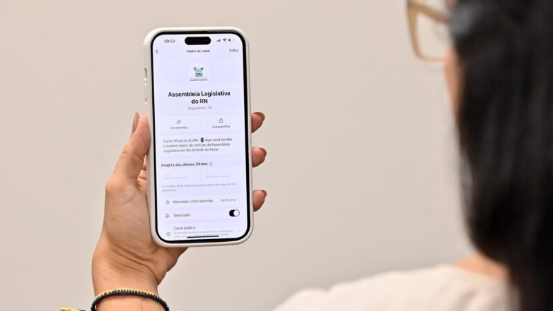 ALRN lança canal oficial no WhatsApp para aproximar Legislativo da população