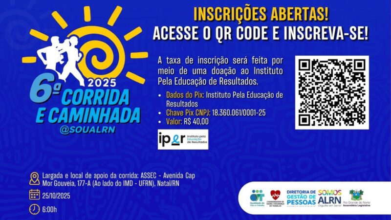 Últimas vagas abertas para a Corrida do Servidor 2025