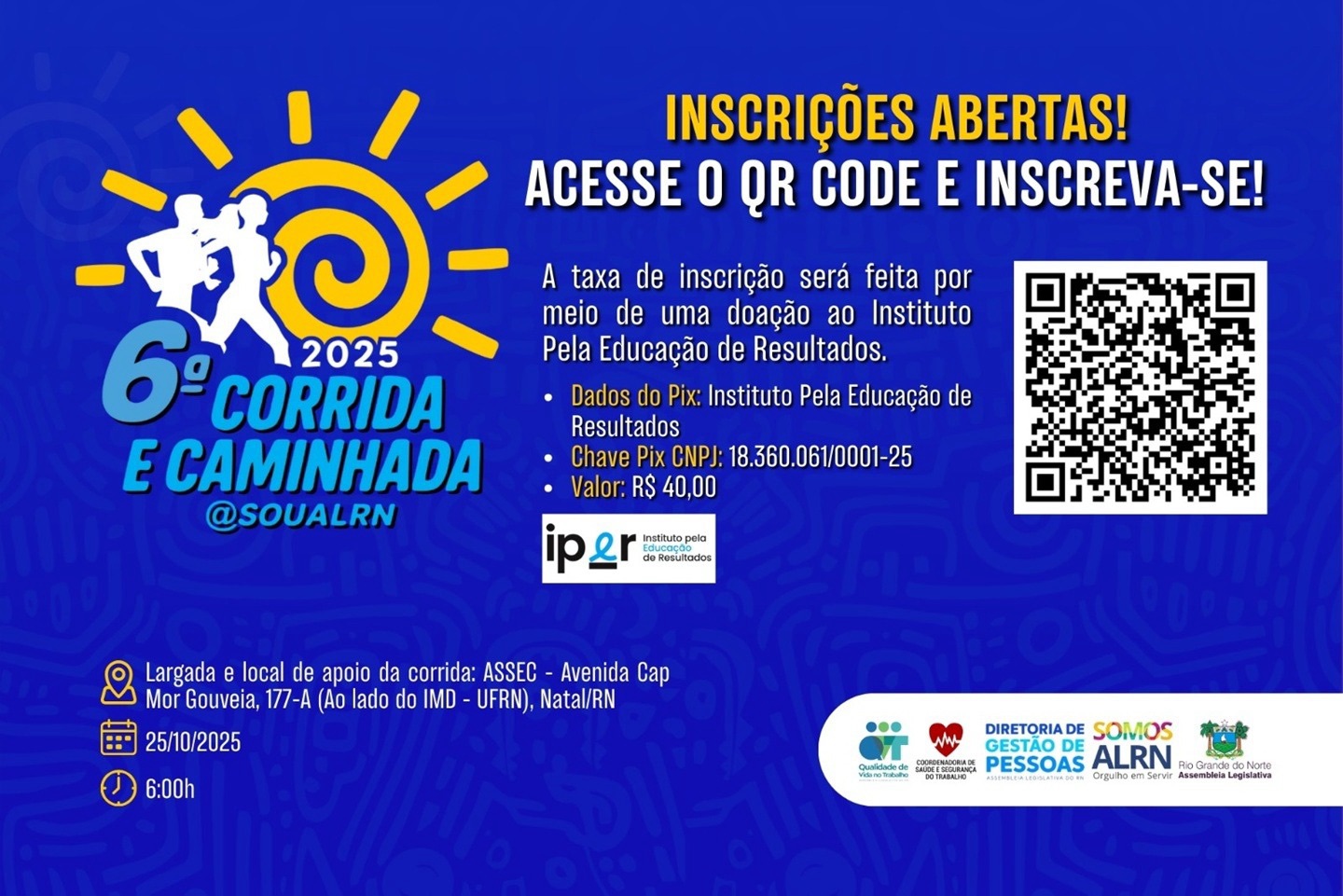 Últimas vagas abertas para a Corrida do Servidor 2025