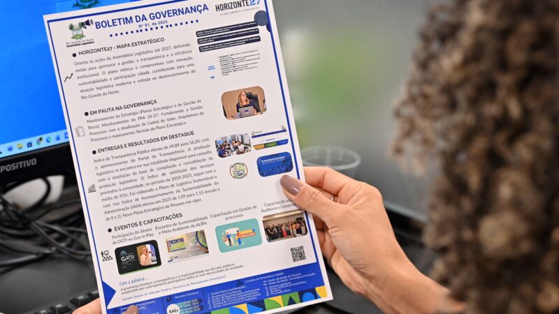 Diretoria de Planejamento da ALRN lança boletim da Governança para fortalecer transparência