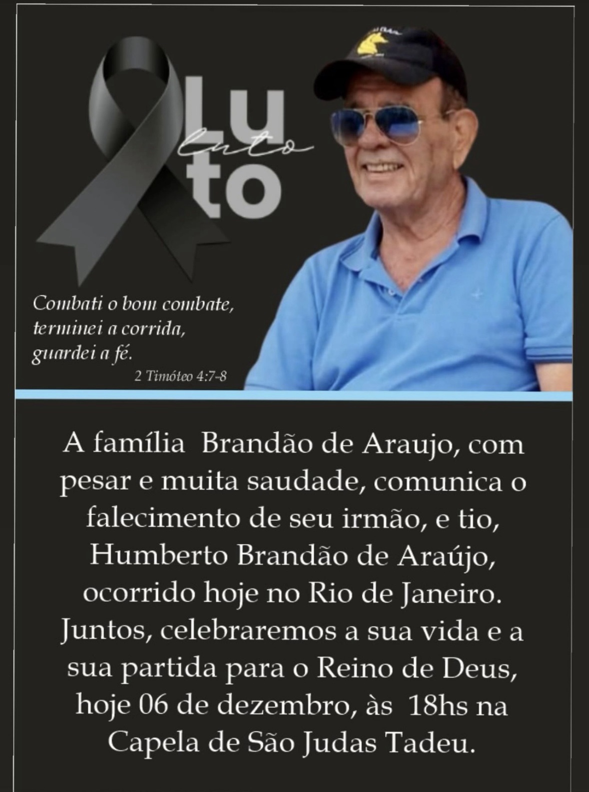 Morre no Rio de Janeiro o acariense Humberto Brandão, ex-presidente do BDRN
