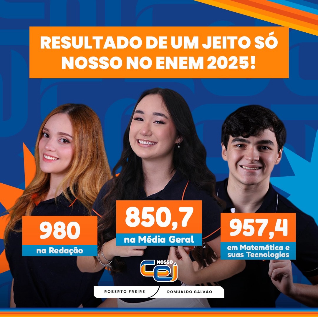 ENEM 2025: Colégio CEI comemora mais de 100 notas acima de 900 na redação