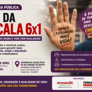 ALRN debate fim da escala 6×1 em audiência pública aberta ao público