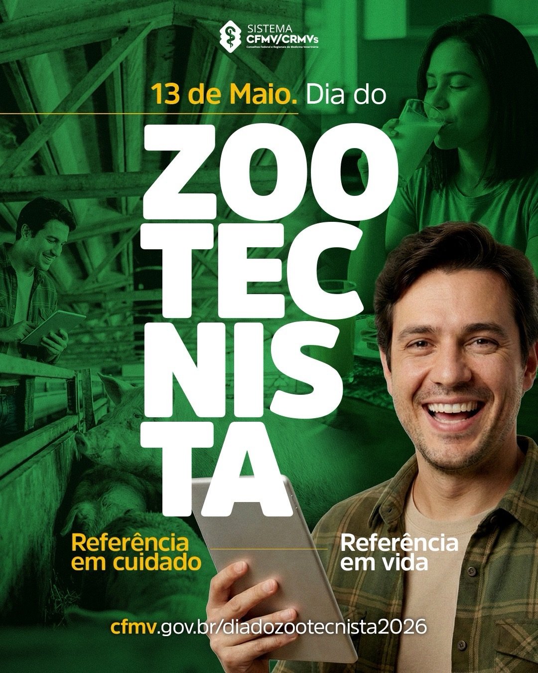 CFMV lança campanha nacional em homenagem ao Dia do Zootecnista