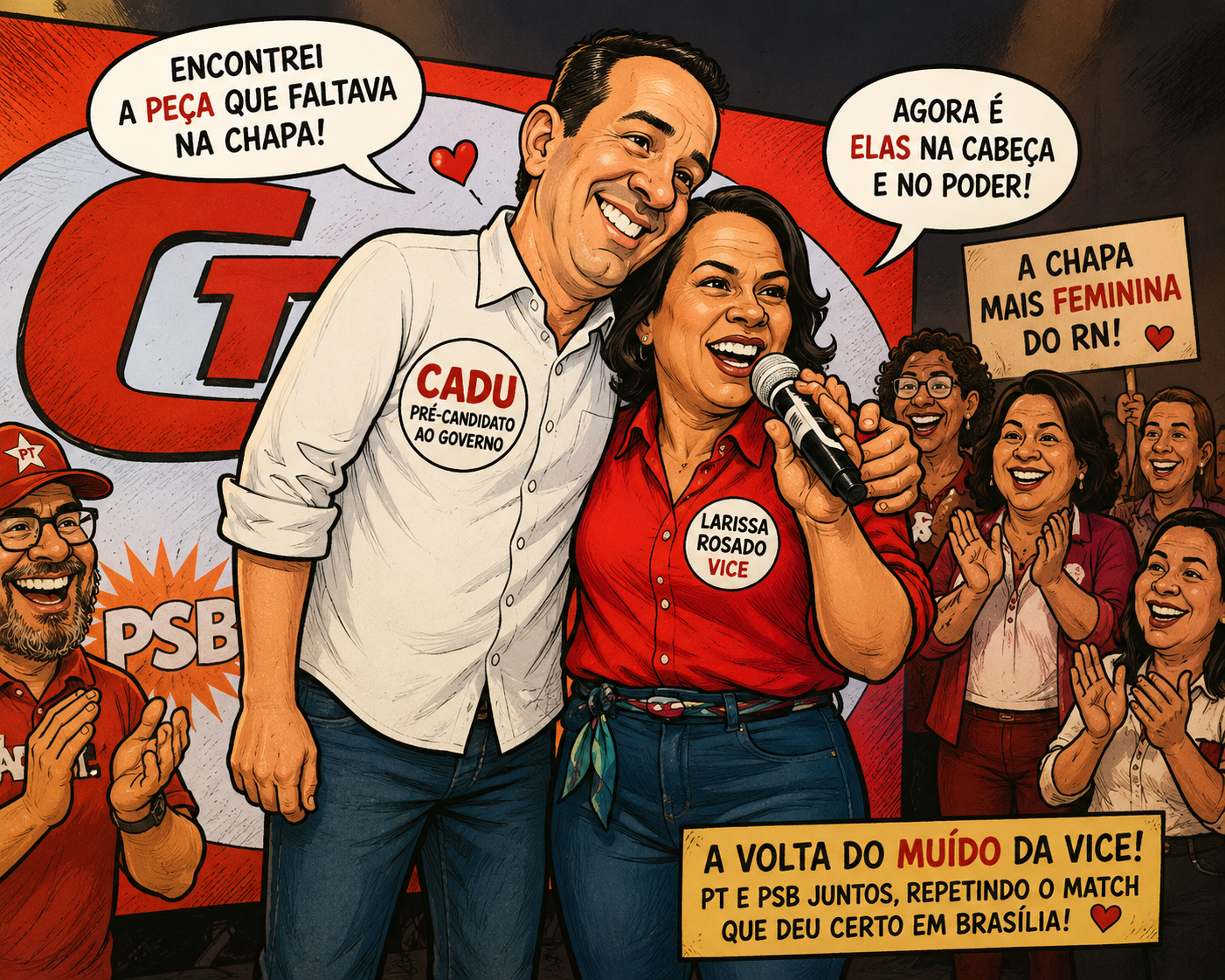 Acabou o suspense: PT anuncia Larissa Rosado como vice de Cadu e encerra novela da chapa