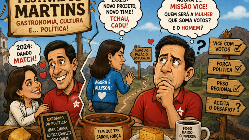 Festival de Martins reacende novela da vice de Cadu e rende novo muído nos bastidores
