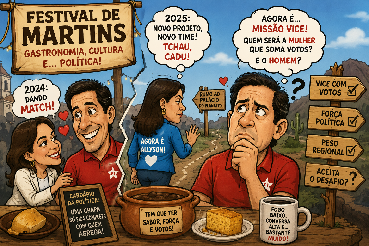 Festival de Martins reacende novela da vice de Cadu e rende novo muído nos bastidores